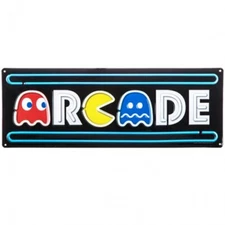 ARCADE Metal Embossed Sign PAC MAN  MIDWAY ARCADE VIDEO GAME ATARI 7" x 20" NEW
