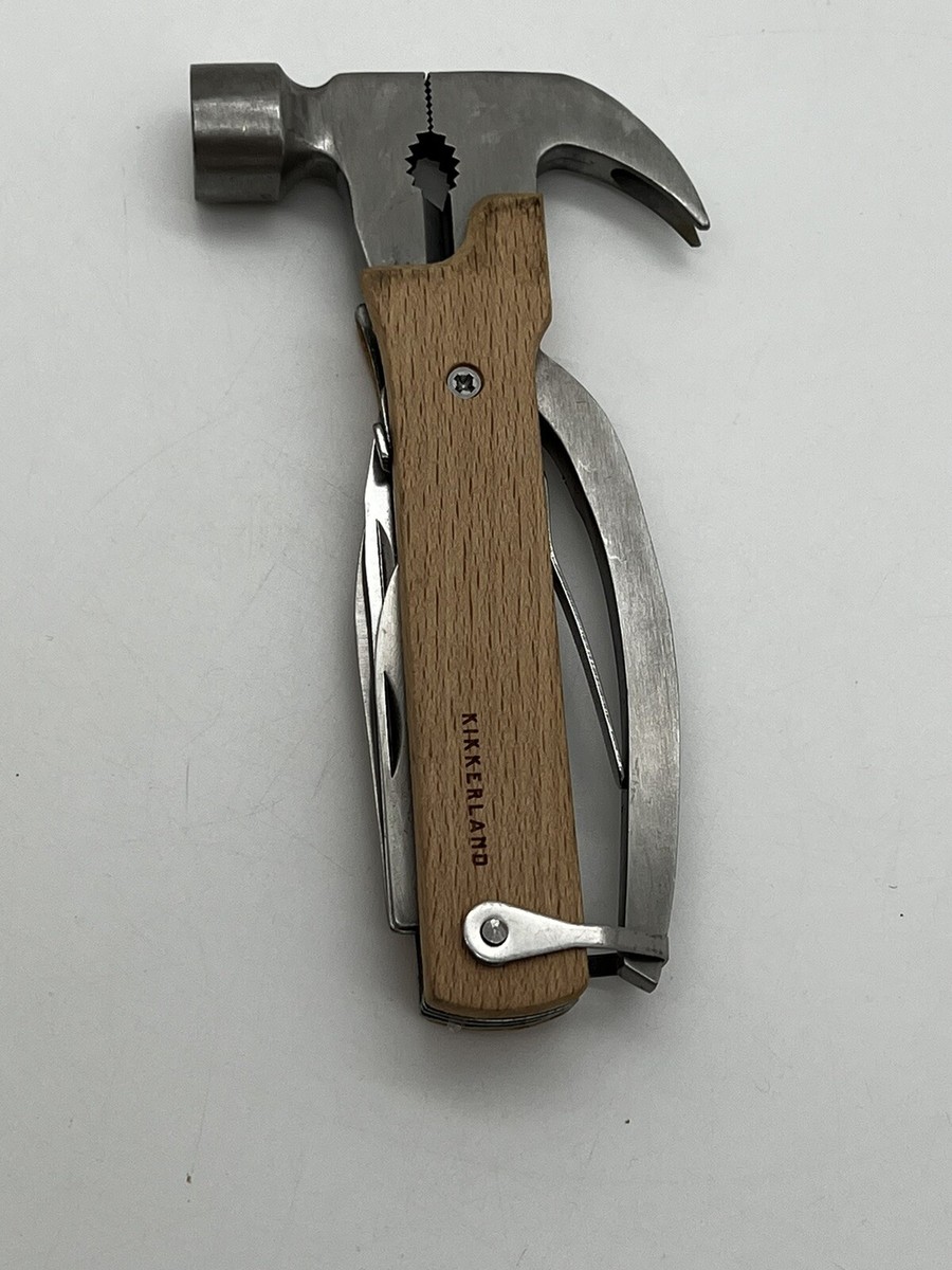 Kikkerland Hammer Multi Tool - Wooden Grips - knives, pliers