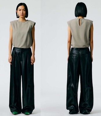 Tibi $485 Celia Drape Stella Pant in Black 8