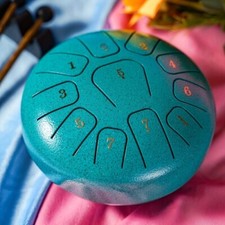 steel Tongue Drum, 6 Inches, 11 Notes, Hollow Drum,Etheric Drum, Yoga Meditation