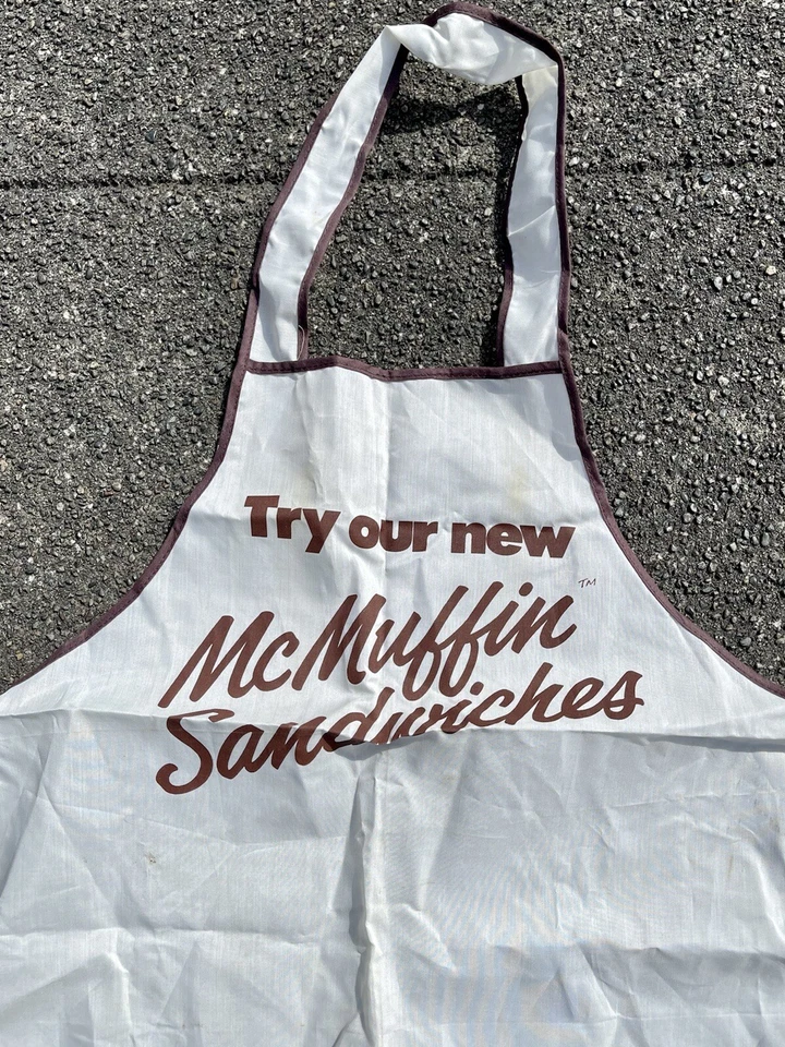 McDonalds Vintage Apron - Try Our New McMuffin Sandwiches Rare - Image 2 of 4