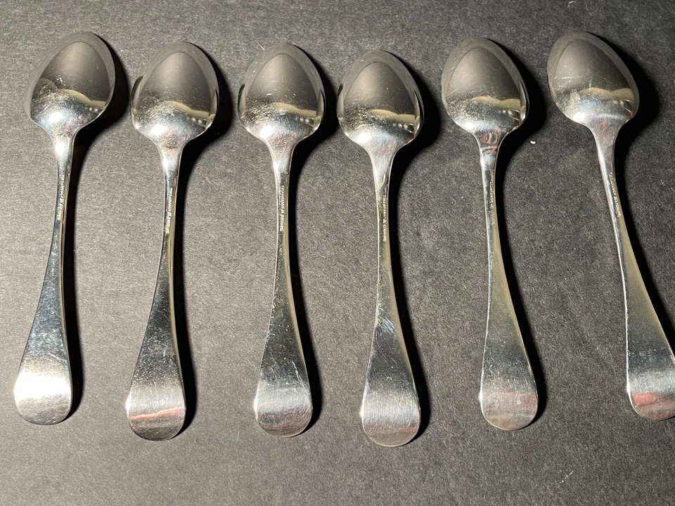 Tiffany & Co. -- Six Sterling Desert Spoons (monogrammed) - Image 4 of 4