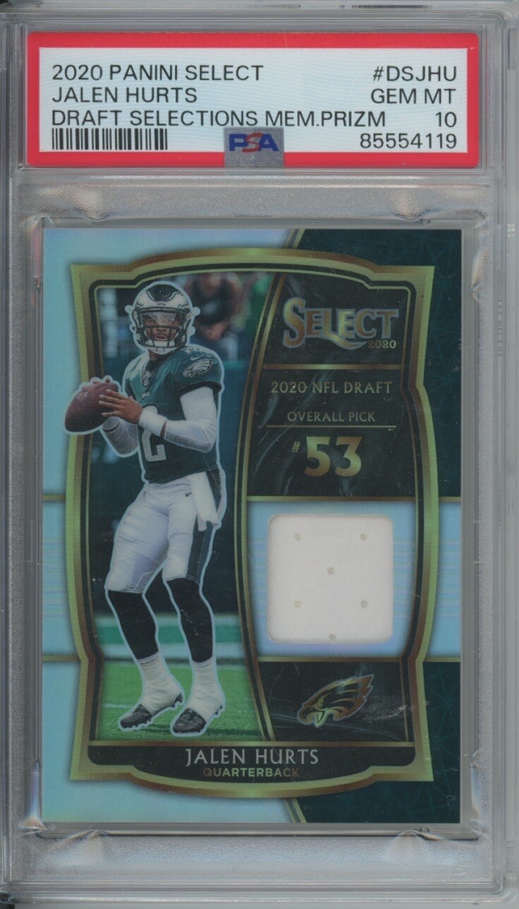 Jalen Hurts Panini Select Draft Selections Memorabilia Prizm #DSJHU Base