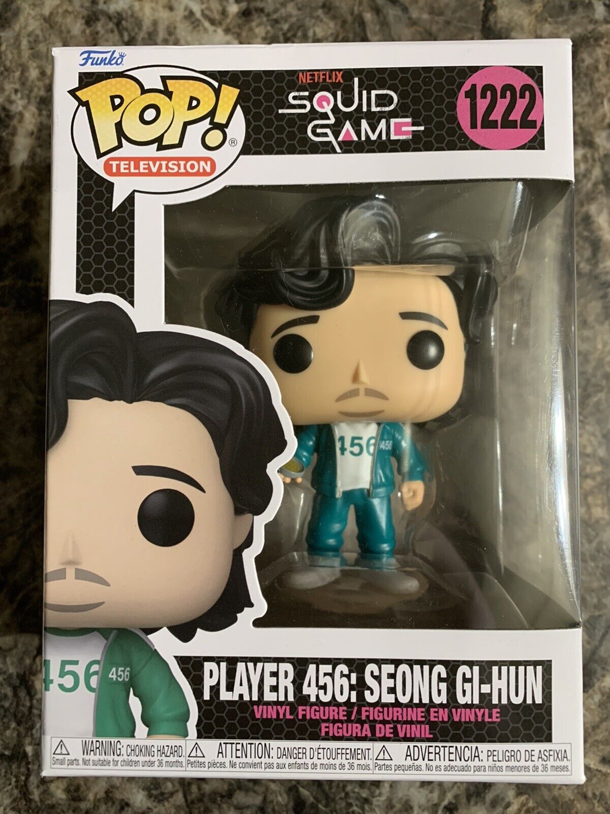 Funko Pop! TV Netflix Squid Game #1222 Seong Gi-hun Player 456 Vinyl  Creased Box