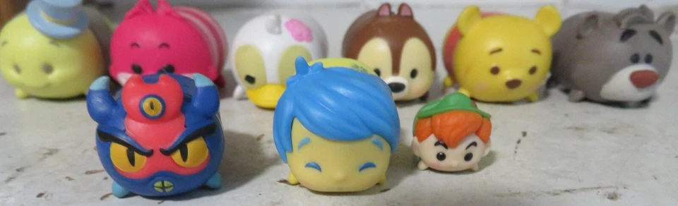 9 шт. Disney Jakks Tsum Tsum Виниловые Фигурки Питер Пэн Пух Алиса Страна чудес Чип + - Изображение 2 из 4