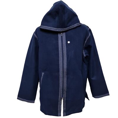 Veste Marocaine à Capuche En Laine Mélangée - Marron/Blanc Unisexe Hiver | Neuf Avec étiquettes
