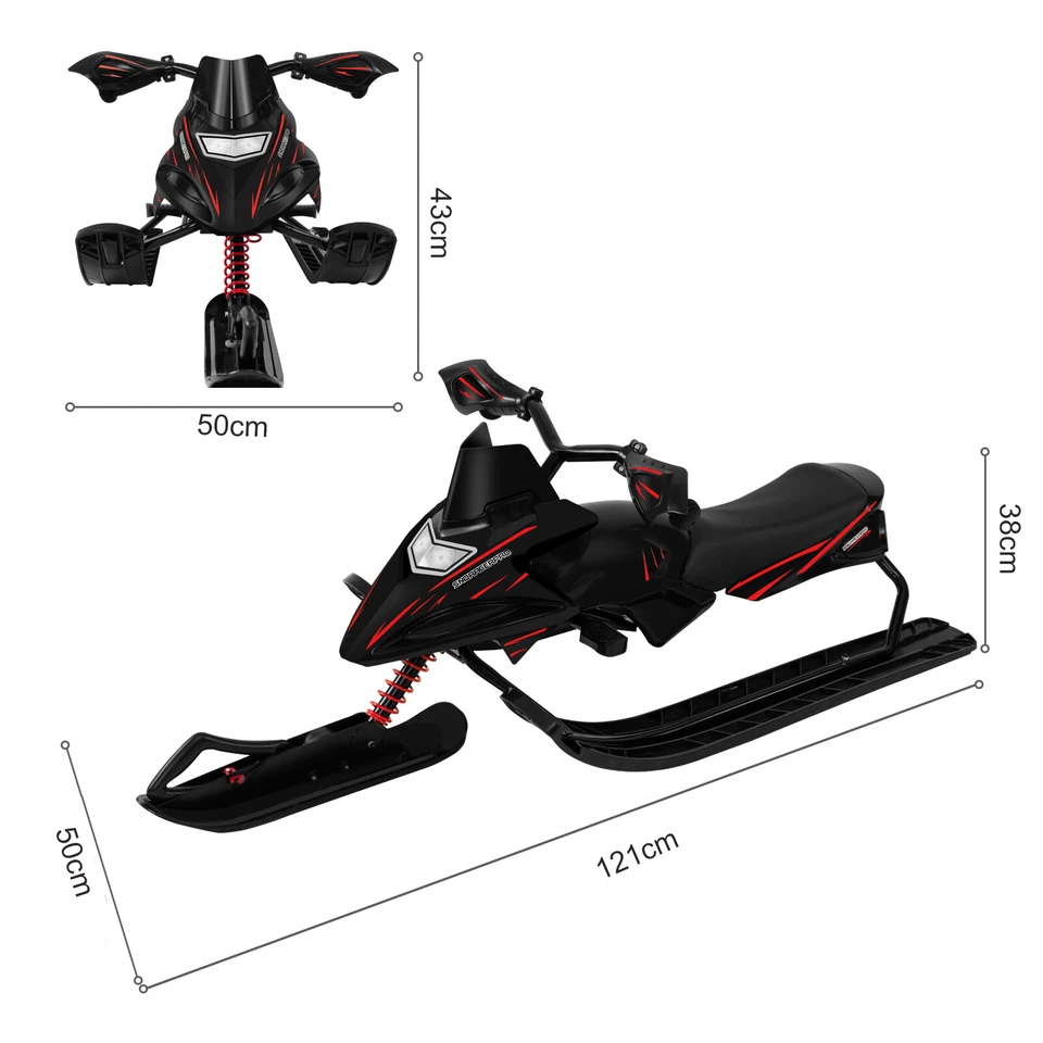 Lenkschlitten für Kinder Schlitten mit Fußbremsen Bob Kinderschlitten bis 90 kg - Bild 2 von 4