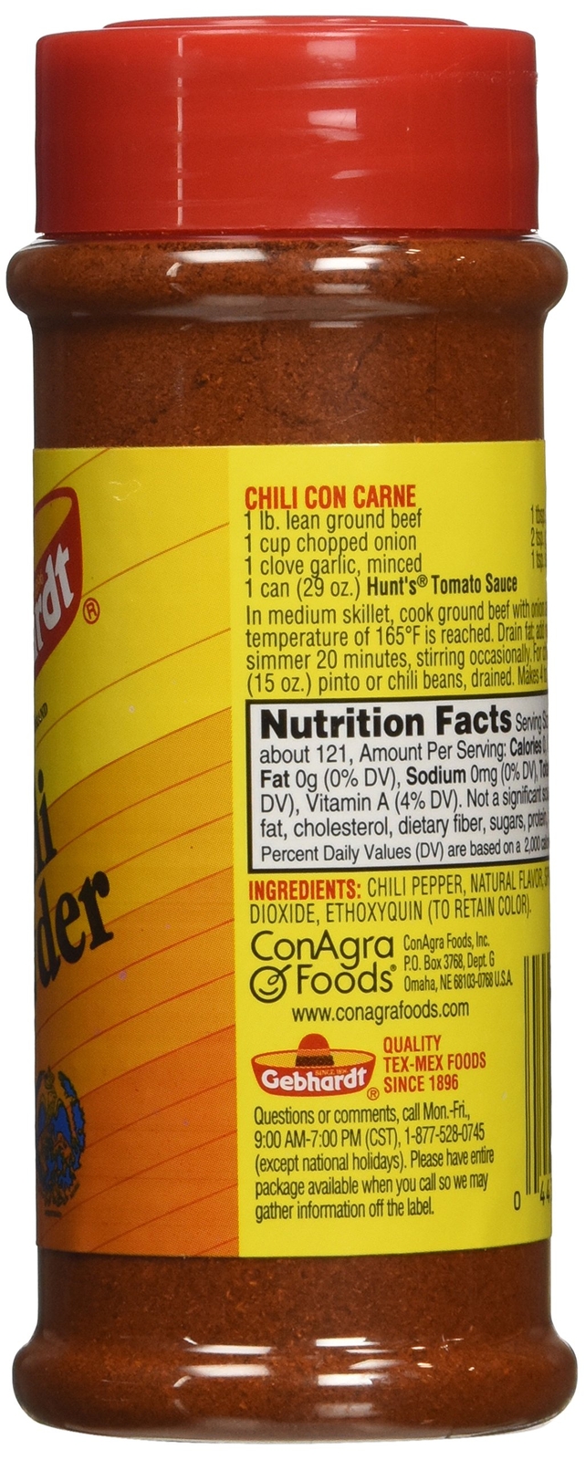 Gebhardt Chili Powder 3 Ounce Pack of 3 44300094307 eBay