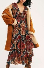 Free People NWT BEAUTIFUL Tiered Wear It Out Maxi Dress New