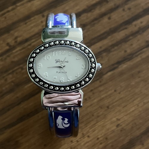Woman’s Geneva Kansas State University cuff watch Works - New Battery Included