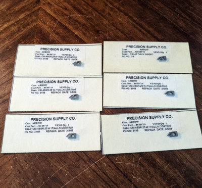 Lot of 6 New CSI-45GR.25 with Tialn Coating Carbide Indexable Inserts CSI45GR25