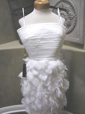 NWT 529 Tadashi Shoji OC487M SILK Cocktail social occasion prom dress Ivory 4