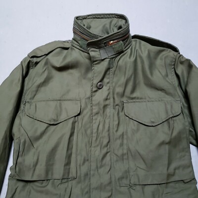 Vintage 80s Vietnam US Army Military M-65 Field Coat Jacket Sz X