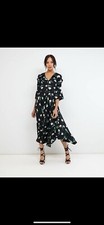 Influence Tall asymmetric floral midi tea dress with open back detail - UK 12