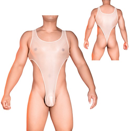 Sexy Ropa de club nocturno Body Ropa de dormir Leotardo Calzoncillos Tanga Sin mangas Brillante para hombre - Imagen 57 de 69
