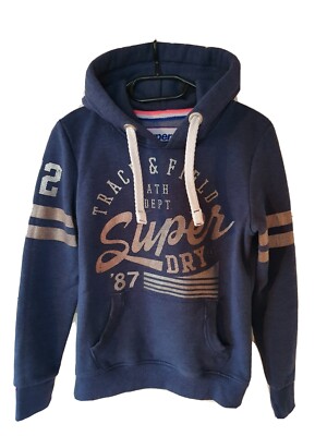 Superdry Damen Hoodie Kapuzenpullover blau G20002NR Japan EU 38