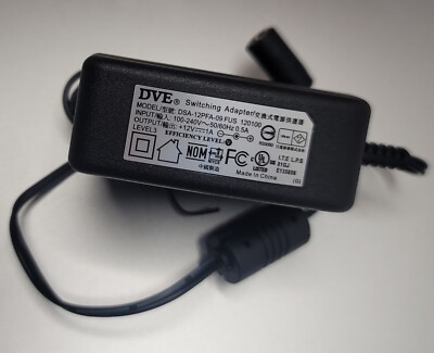 Genuine DVE DSA-12PFA-09 FUS 120100 AC Adapter Charger 12V 1000mA OEM