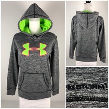 Under Armour Womens Small Sweatshirt Hoodie Heathered Cold Gear UA Storm EUC