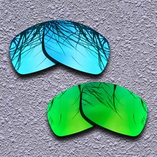 US Blue Emerald Green Replacement Lenses For-Oakley Ravishing Polarized