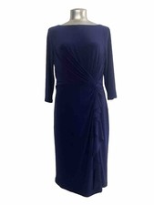 Ralph Lauren Blue Scrunched Dress Size 14