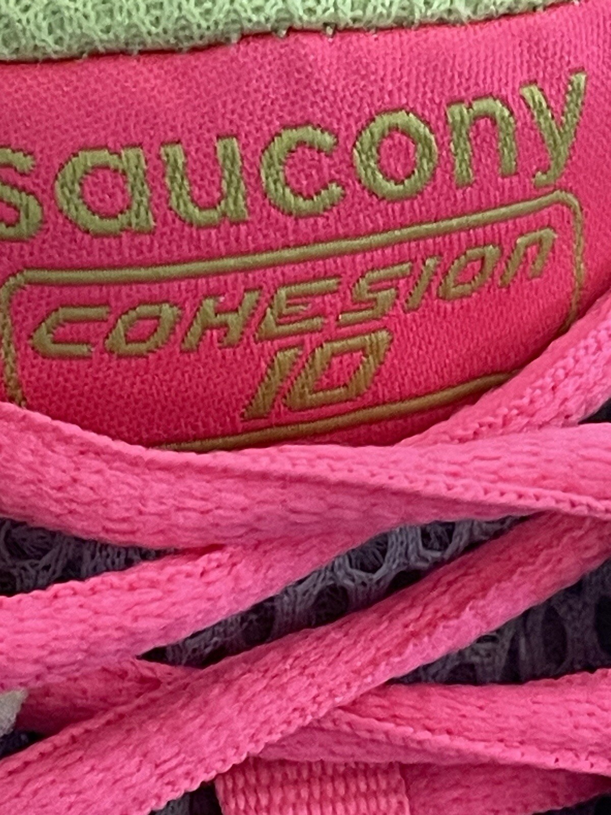 Saucony Womens Cohesion 10 Running Shoes Sneakers Size 7 Gray Pink Neon thumbnail 8