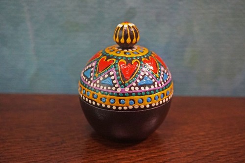 Handcrafted Thai Wooden Box Vintage Hand Painted Trinket Jewelry Box #108 - Picture 8 of 19