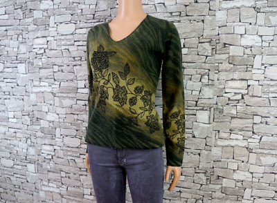ALEXANDRA BARTLETT DAMEN FLEX LAMMWOLLE ANGORA FEST FREIZEIT PULLOVER GRÜN S