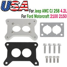 Carb Adapter Plate Fit Jeep Amc Cj 258 4.2l Ford Motorcraft 2100 2150 Carburetor