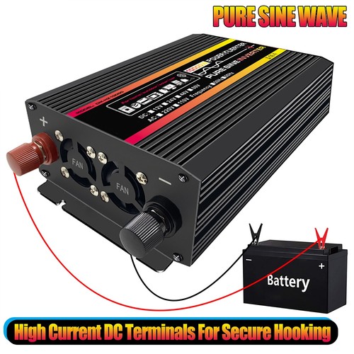 10000W Pure Sine Wave Car Power Inverter DC 12V To AC 220V Converter LCD Display - Picture 3 of 11