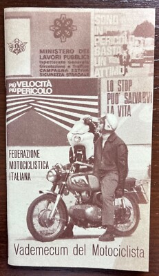 Vademecum del MOTOCICLISTA - F.M.I. - Year 1970 - 36 pages - cm 14.5x8