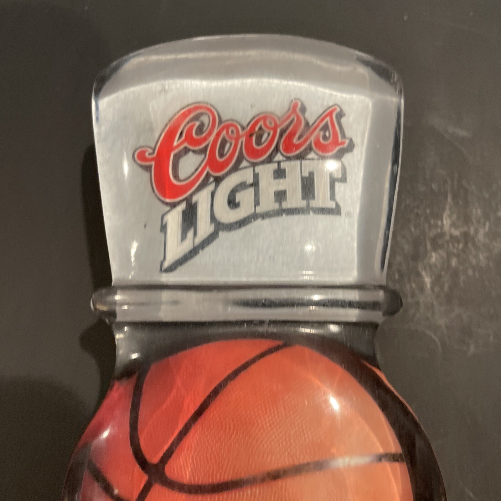 COORS LIGHT BEER BASKETBALL ACRYLIC TAP HANDLE GAME ROOM no threaded