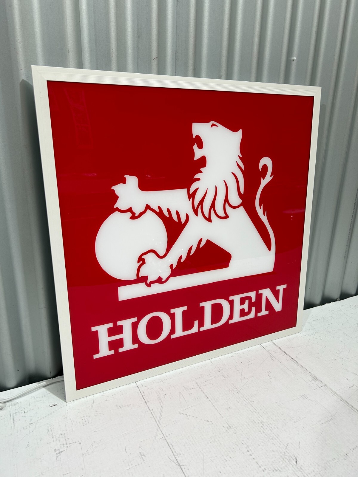 HOLDEN GMH SIGN LIGHT UP PREMIUM FLAT HANGING SIGN LIGHT LED 600 X 600 FREE POST — image 5