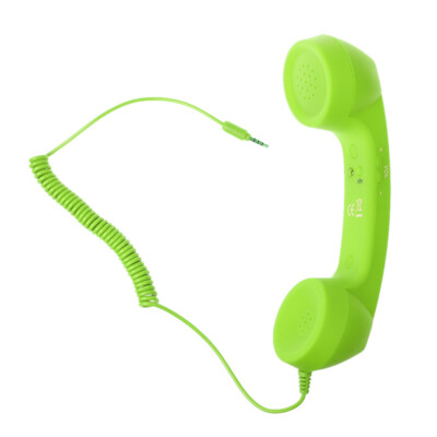 Retro Telefonhörer Cradle Receiver 3.5mm Jack für   Android PC Grün
