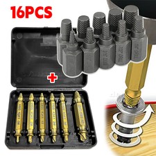 Screw Extractor Easy Out Drill Bits Broken Damaged Bolt Stud Remover Set 16PCS