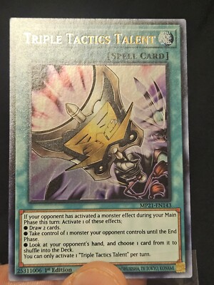 Yu-Gi-Oh! TCG Triple Tactics Talent MP21-EN143 Ultra Rare 1st Edition Near Mint