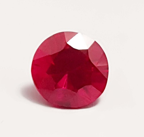 Lab Certified 10.24 Ct Red Ruby | Round Cut Loose Gemstone for Jewelry & Rings - Picture 3 of 6