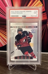 2022 UD Team Canada Junior Connor Bedard POE #135 PSA9, 1st Pick Chicago