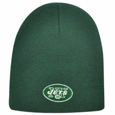 New York Jets Cuffless Knit Beanie Hat Cap - Green
