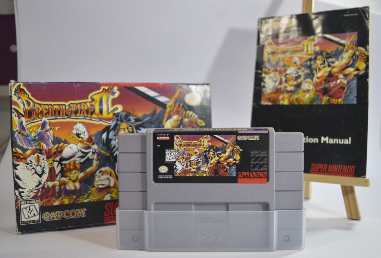 Breath Of Fire II Super Nintendo Snes Ntsc complet CiB USA Vidéo Game Save ok