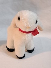 Mini Plush Wool-like White Lamb- for Little Hands EASTER or SPRING DECOR B1