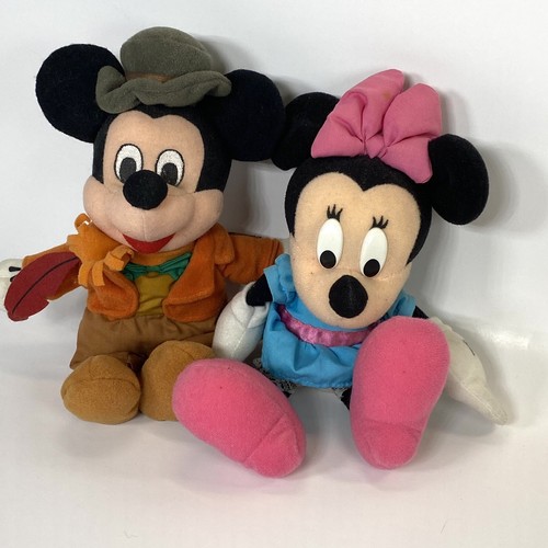 Minnie and Mickey Mouse Disney Plush Collectible Stuffed Animal 1990s