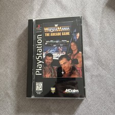 WWF WrestleMania the Arcade Game Sony Playstation PS1 Complete Long Box Reg Card