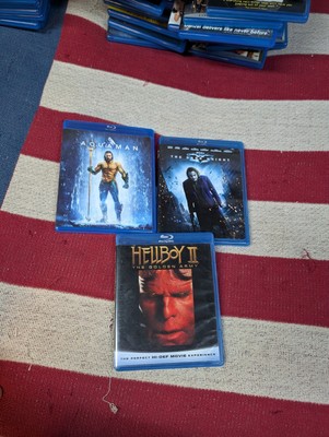 Hellboy 2/Batman The Dark Knight/Aquaman DC Comics Universe Movie 3 Blu Ray Lot