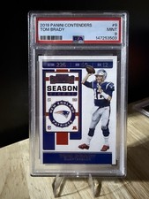 Panini Contenders 2019 Tom Brady Season Ticket #9 Patriots PSA 9 Graded