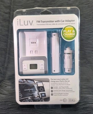 iLuv I707WHT FM Transmitter with Integrated Car Adapter for iPod
