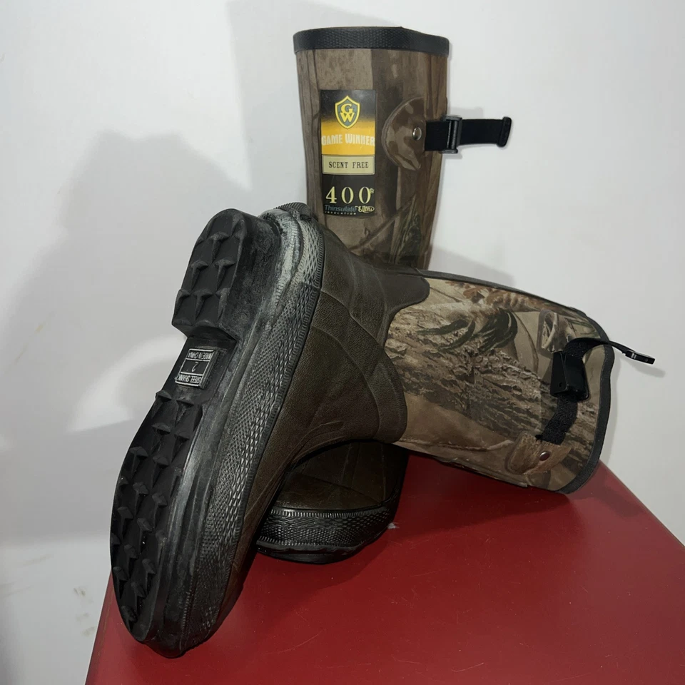 Academy Game Winner Scent Free 400g Thinsulate Ultra  Insulation Camo Boots SzY2 - Image 2 of 4