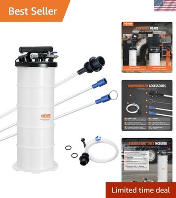6.5L Pneumatic/Manual Oil Extractor Pump, Fluid Extractor Pump for Automotive...