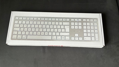CHERRY KW 9100 SLIM FOR MAC Bluetooth Tastatur Deutsch, QWERTZ Weiss, TOP!