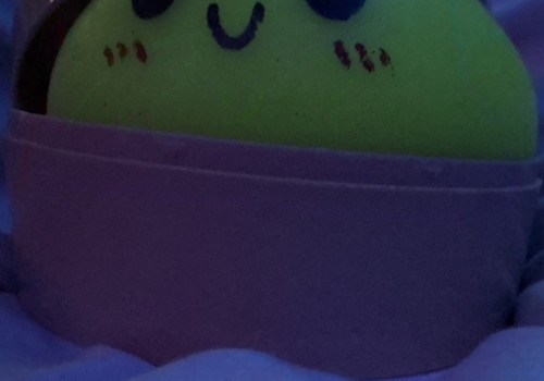 Green Foam Squeeze Ball with Cute Face Stress Reliever Toy