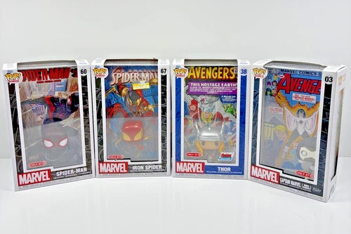 Funko Pop! Marvel Comic Covers Lot (4) Spider-Man Iron Spider Thor Target